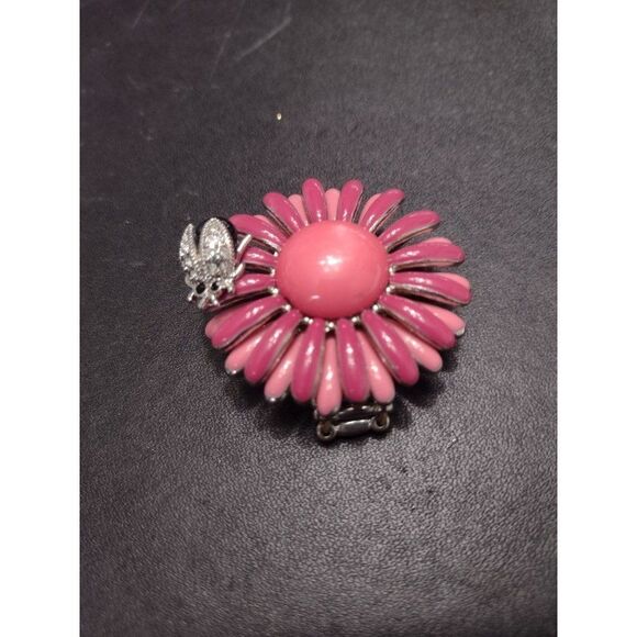 *Sale* Pink flower with ladybug ring - Picture 7 of 9